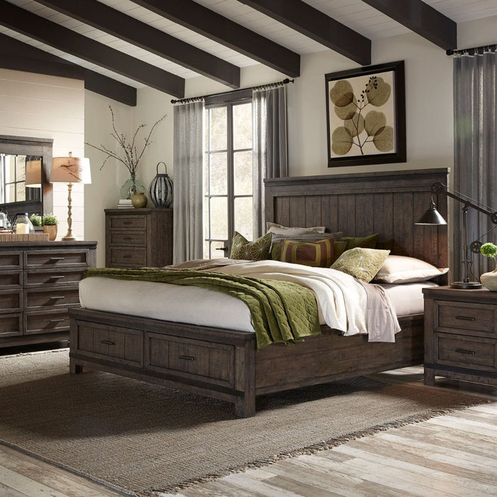 Liberty Thornwood Hills King Storage Bed in Rock Beaten Gray 759-BR-KSB image