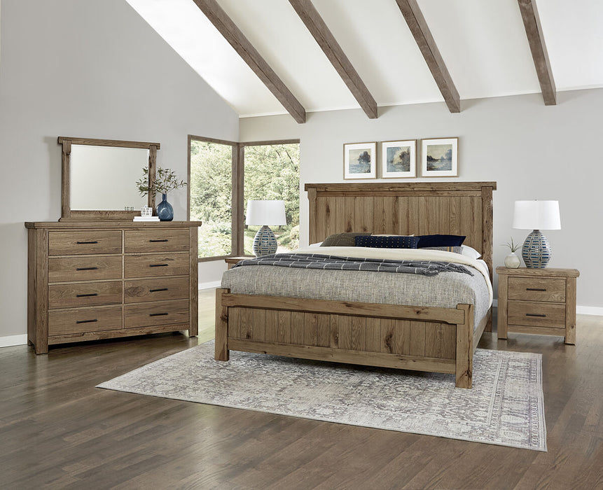 Vaughan Bassett Yellowstone 2 Drawer Nightstand in Chestnut Natural