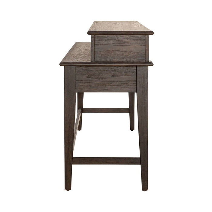 Liberty Furniture Mill Creek Console Bar Table in Peppercorn