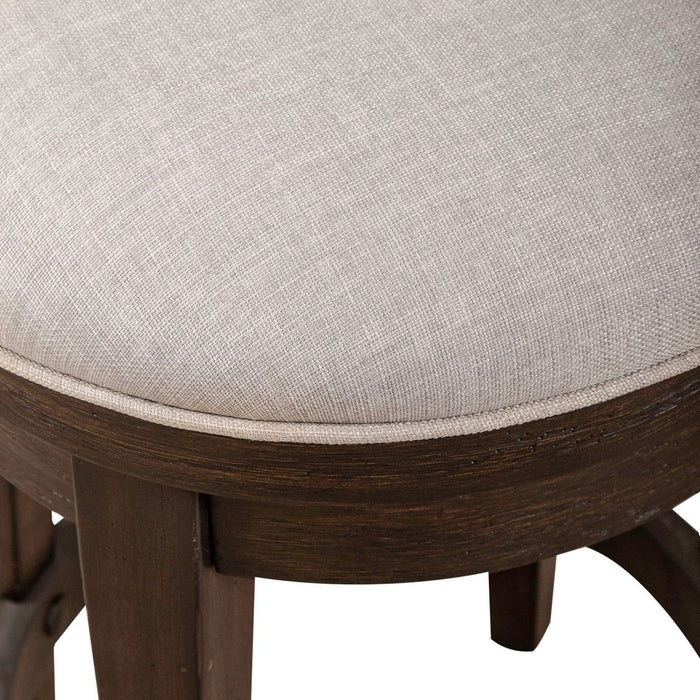 Liberty Furniture Mill Creek Console Swivel Stool in Peppercorn