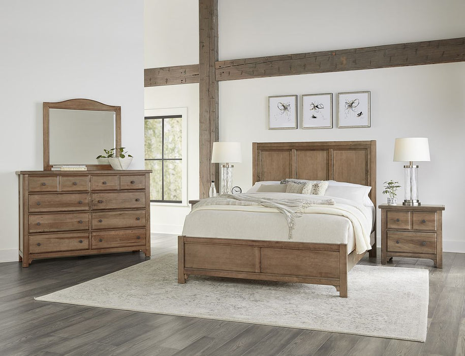 Vaughan Bassett Cool Farmhouse Panel Queen Bed in Natural