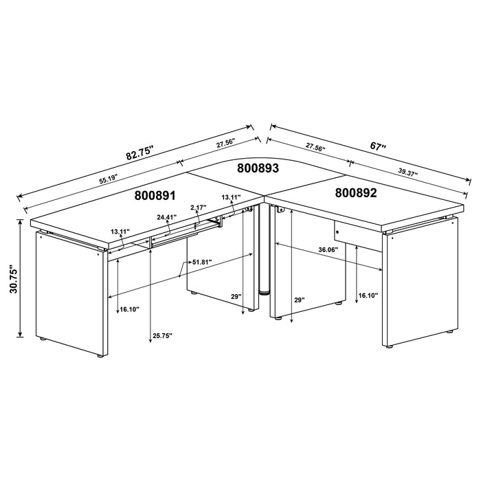 Skylar L-Shape Desks