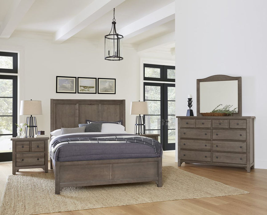 Vaughan Bassett Cool Farmhouse Panel King Bed in Grey