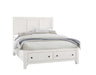 Vaughan Bassett Cool Farmhouse Panel Queen Bed with Storage in Soft White image
