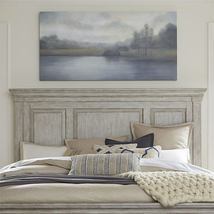 Liberty Furniture Heartland Queen Panel Bed in Antique White