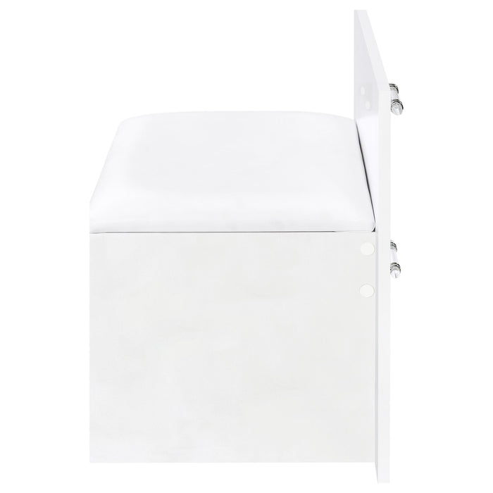 Flora 2-drawer Vanity Set with LED Mirror High Gloss