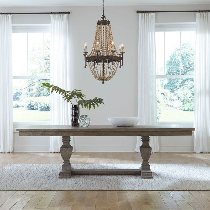Liberty Furniture Westfield Trestle Table in Havana Brown