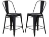 Liberty Furniture Vintage Dining Series Bow Back Counter Chair in Black (Set of 2) image