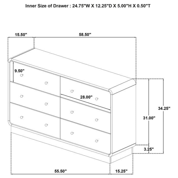 Cavelle 5 Pc Bedroom Set