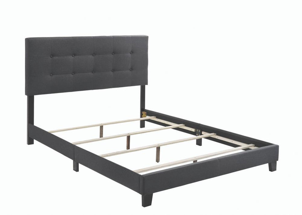 Mapes Tufted Upholstered Eastern King, Queen, Twin & Full Bed Charcoal & Grey