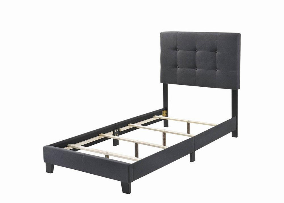 Mapes Tufted Upholstered Eastern King, Queen, Twin & Full Bed Charcoal & Grey