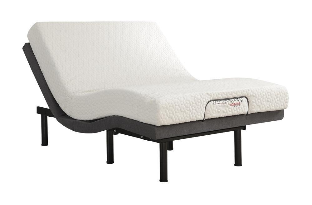 Clara Eastern King, E.King, Queen, & Twin XL Adjustable Bed Base Grey and Black