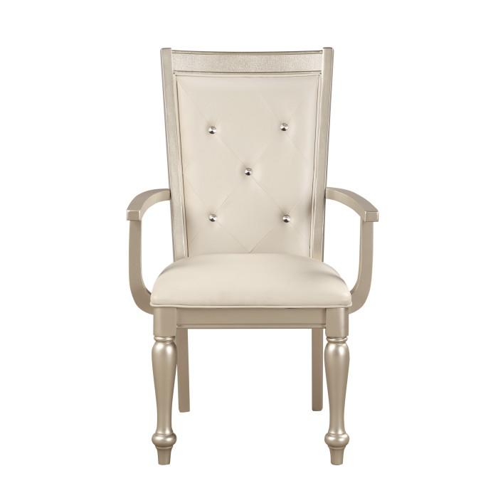 Celandine Arm Chair in Silver (Set of 2)