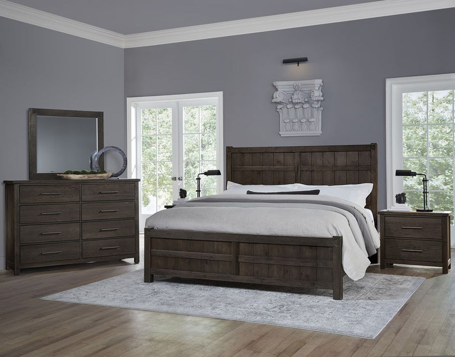Vaughan Bassett Dovetail Cal King Board and Batten Bed in Java